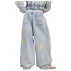 Adidas Γυναικείο παντελόνι Care Bears High Rise Wide Leg Denim Pants